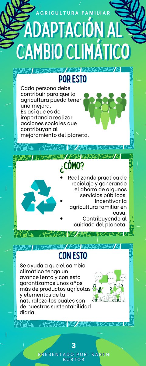 KarenBu15504415's tweet photo. Adaptación de la agricultura a cambio climático. 

Objetivo: Dar a entender a la comunidad, la importancia de la Agricultura Familiar (AF), en cuanto a la adaptación de esta con respecto al cambio climático.

@SISSU_UNAD #SERVICIOSOCIALUNADISTAENCASA https://t.co/zCr0NmQw5v