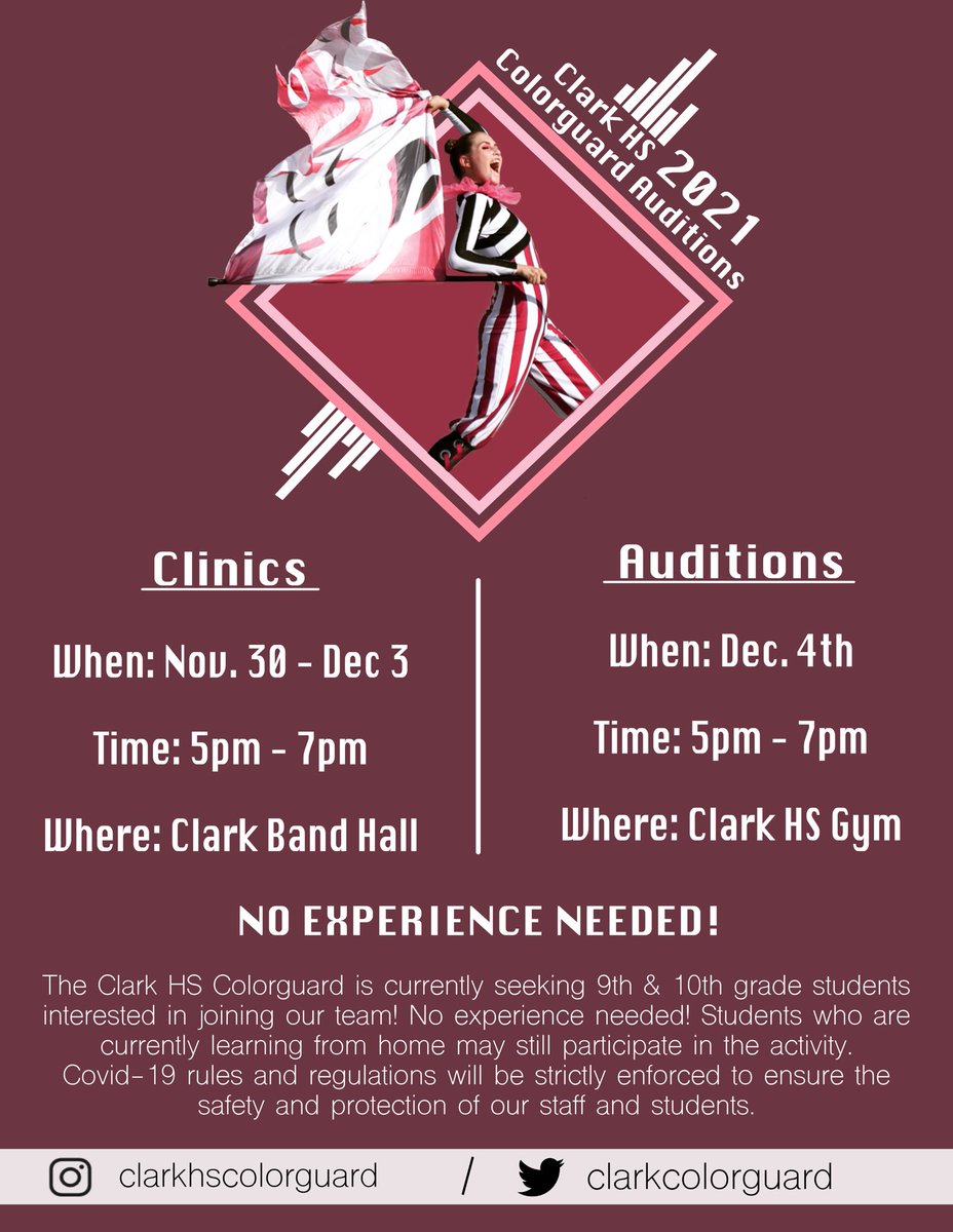 Auditions are happening soon!!! Come check us out and be part of the family!!!