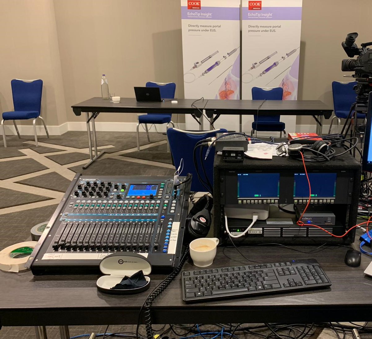 CookMedSurg's tweet image. ❓ 🤔 How many cables does it take to live stream an #EndoscopicUltrasound virtual course? Take a ‘behind the scenes’ look at a recent #CookVista education event. #InsideCook #LiveConnect