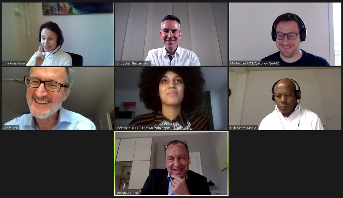 Many thanks for joining the #SDGFinTech webinar today. 
My special thanks go to <a href="/GeorgKell7/">Georg Kell</a> for his inspiring keynote, to <a href="/Inna_Amesheva/">Inna Amesheva</a>, Melanie, Gilles &amp; @MartinBaart for their excellent presentations, and to my co-moderator <a href="/georg_schattney/">Georg Schattney</a> for keeping us happy. #SDG #FinTech