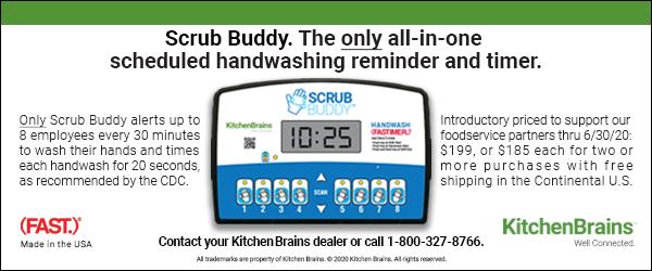 The solution to handwashing compliance is here w/ Scrub Buddy. The only all-in-one scheduled reminder &amp; timer. 30-min auto-alerts &amp; 20-sec wash timers for 8 employees. USA made by Kitchen Brains (FAST.)®. lnkd.in/dPjBZsW
#scrubbuddy #safety #handwashing #kitchenbrains