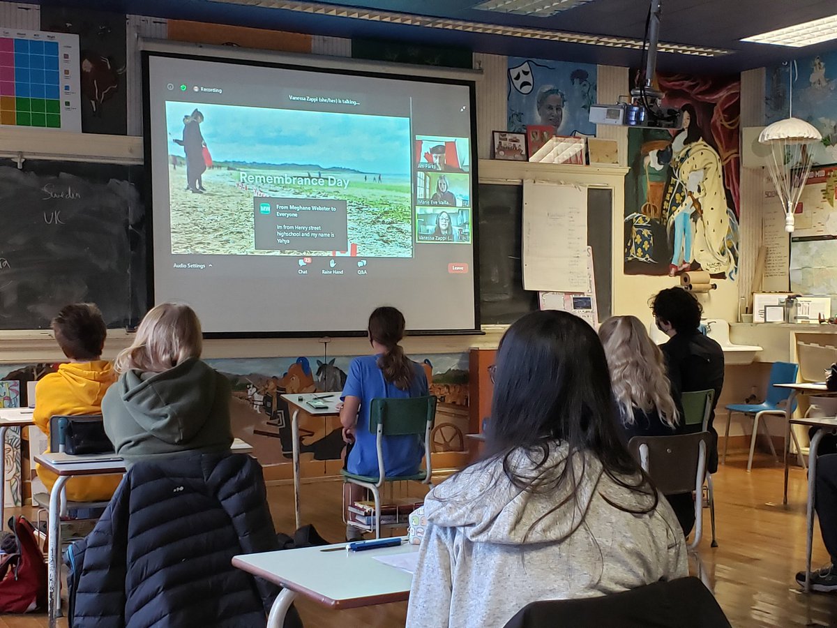 examinehistory's tweet photo. A huge thank you to @JunoBeachCentre @EFtours our hosts and especially #Canadian #WWII Vet Jim Parks for sharing his #dday experience with #NSS #history students! https://t.co/KlguRHdhyy