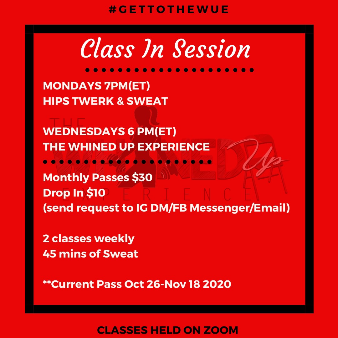 TheWUE's tweet photo. JOIN THE EXPERIENCE :
45 mins of sweat 
Classes held on ZOOM 
.
.

#thewuedb #DannyB #dancefitness #whinedupexperience #fitforlife #workout #sweat #getwithit #stayfit #danceparty #healthyyou  #fulleffect https://t.co/x7GGkBv8VH