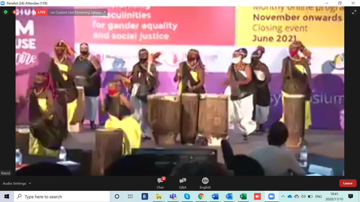 MenCareSA's tweet photo. We end day 1 of the official launch of the 3rd @MenEngage Global #UbuntuSymposium with a beautiful cultural opening from the INGOMA NSHYA music group. We hope you have been engaged and informed by our diverse speakers we had today. Do stay tuned tomorrow for day 2 https://t.co/ZfsKMaOim3