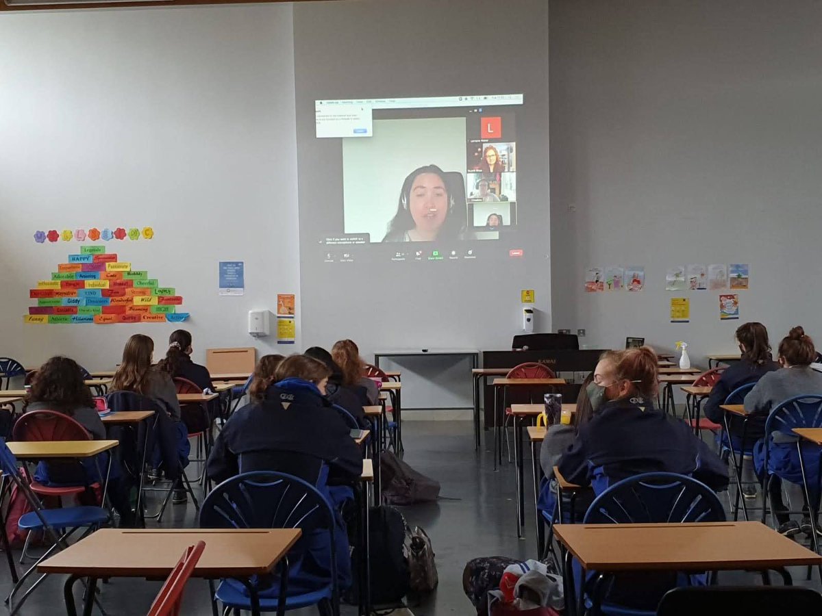 LoretoKilkenny's tweet photo. Science week continues.. 

Great feedback from the careers talk for  senior students..

Past puplils  took part in the zoom call, they talked about a huge variety of STEM careers from Glanbia to Animation in cartoon saloon. https://t.co/NX6R1l7JKn