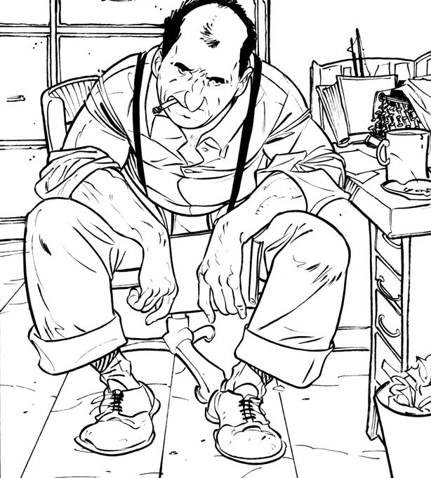 At some point- I don't know if there was by fatigue or an inner expression of my character - my lines started to be open, not closing the figure. I can even tell when was first time it happened consciously; In that particular line of the boot ( on brush ). 
That was something. 
