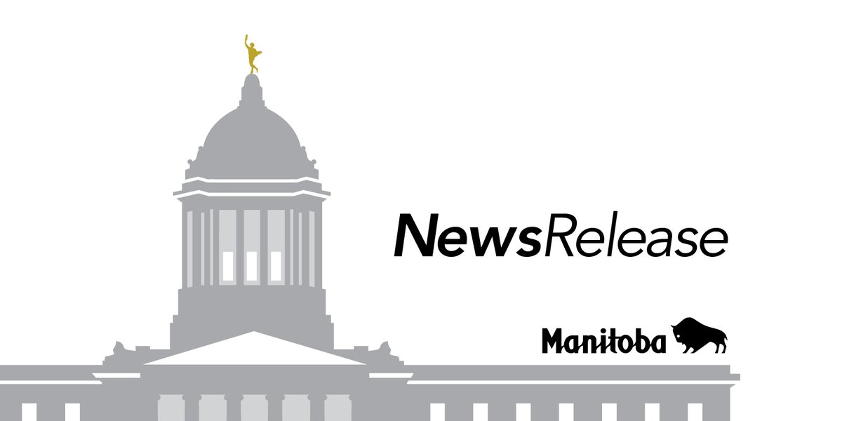 Graphic of the Manitoba Legislative Building. Caption: News Release