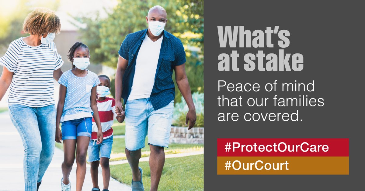 KYEqualJustice's tweet photo. Today SCOTUS will hear a case determining whether the Trump admin can eliminate the #ACA and increase healthcare costs during the biggest economic downturn since the Great Depression.

We can't let that happen.

#ProtectOurCare
#WhatsAtStake
#KeepKYCovered
#OurCourt https://t.co/Zftgbg4MIx