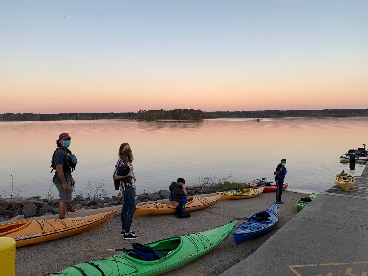 We had a great time on the water last Friday night.  Turns out that a sunset paddled, complemented by star gazing from our kayaks on the lake, is a great way to maintain social distance but have fun together as a lab!