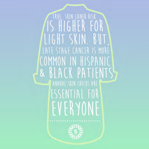 SUN50com's tweet photo. The @AADskin recommends everyone, no matter your skin color or gender, see a #dermatologist annually for a full body skin exam. Find a board certified dermatologist today: https://t.co/Or2o8q02g0 #CDC #Melanoma #dermatology #skincaretips #Sun50 https://t.co/oHJmTCTnpB