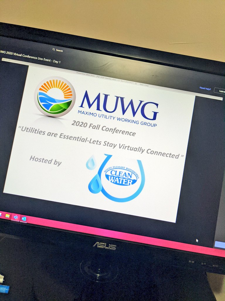 Ready to kick off another great #MUWG! 
#virtualconference #alwayslearning #IBMMaximo #MaaS