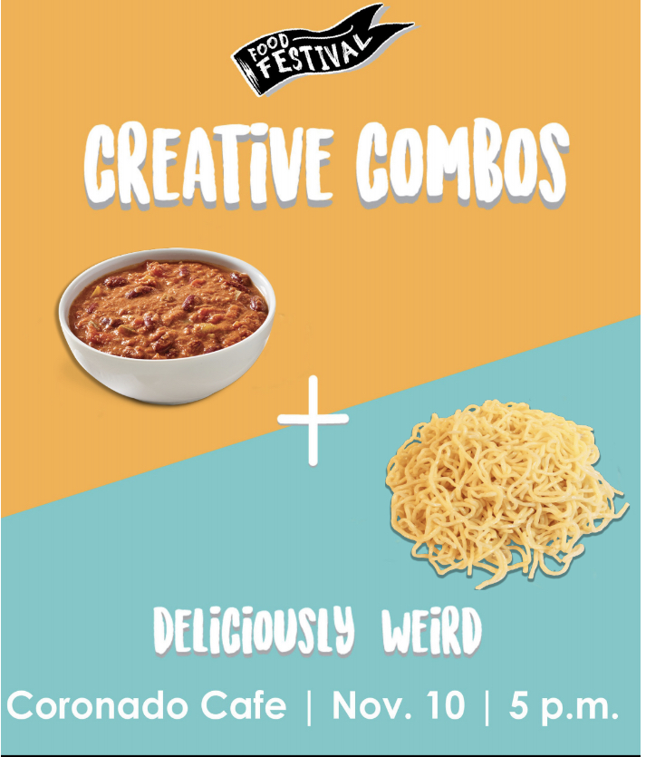 NWOSUDining's tweet photo. Join us for some deliciously weird combos tonight in Coronado Cafe! #nwosudiningservices
#creativecombos
#wherehungrymindsgather https://t.co/IPiVJR4y6l