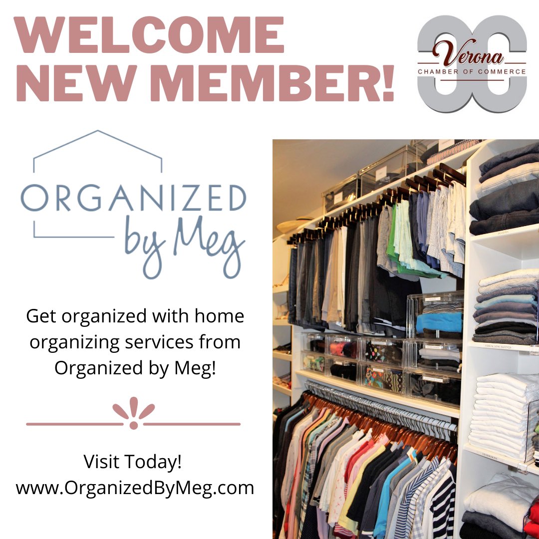We would like to welcome Organized by Meg to the Verona Chamber of Commerce! Visit OrganizedByMeg.com today and simplify your life.  <a href="/VeronaTownship/">Township of Verona</a> 

#veronanj #shopverona #getorganized #veronaopenforbiz #simplifyyourlife
