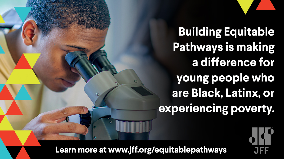 EqMeasure's tweet image. Join the Building #EquitablePathways Webinar Series for a national conversation about what it will take to truly reimagine how we prepare young people for careers in today’s world. Learn more and sign up to receive updates: zurl.co/YSF2 #wkdev #equity