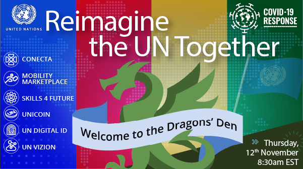 UN_Innovation's tweet photo. 3⃣0⃣0⃣0⃣ colleagues participated in the #Reimagine the @UN Challenge

8⃣5⃣ ideas were submitted

6⃣ are getting ready to face the Dragons🐉

Join us live on 𝟭𝟮𝘁𝗵 𝗡𝗼𝘃𝗲𝗺𝗯𝗲𝗿 𝗮𝘁 𝟴.𝟯𝟬𝗮𝗺 𝗘𝗦𝗧 to hear their #ideas &amp; reimagine the #UN!

https://t.co/9x5Ssh9k32 https://t.co/OzXQYgG9H9