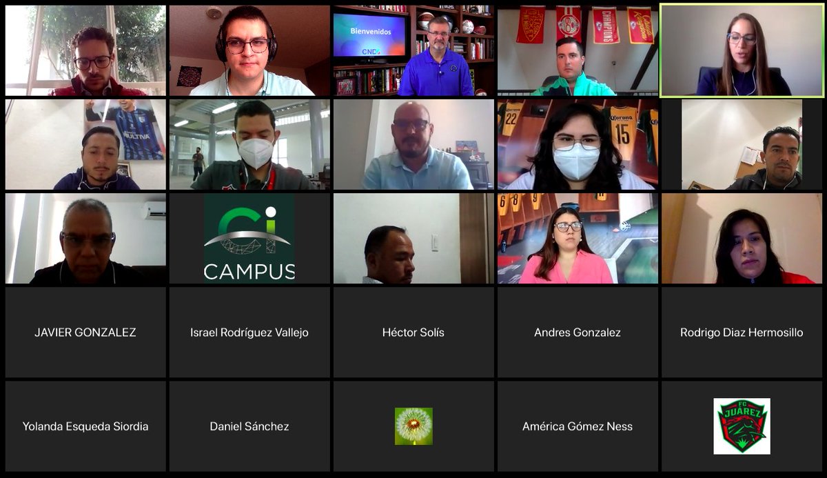 CNDmx's tweet image. Ya iniciamos el primer día de nuestra Capacitación Virtual lll "Compartiendo mejores prácticas entre clubes" con ejecutivos #FutMX. ¡Muchas gracias a @aida_malpica de @Rayados y a Dulce Vazquez de @ClubPueblaMX por sus presentaciones!