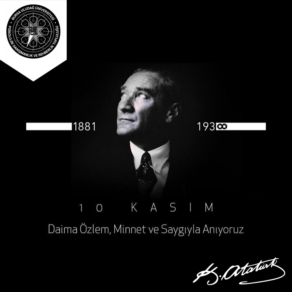 Ulu Önder Gazi Mustafa Kemal Atatürk’ü aramızdan ayrılışının 82.yılında sevgi,saygı ve özlemle anıyoruz. #10Kasım