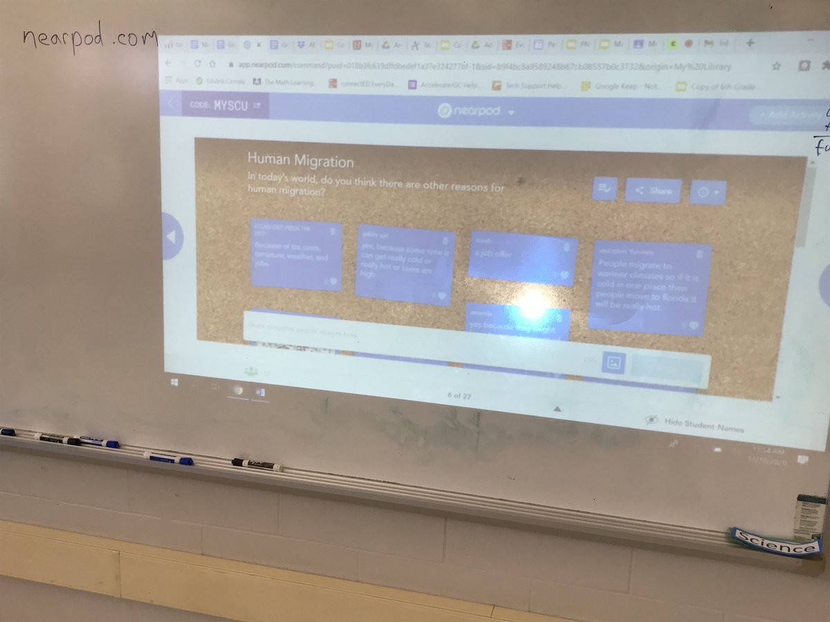 MikeGriffithWCU's tweet photo. Students are learning about human migration at North Coventry Elementary. Also, most of their first time using Nearpod (and they had a blast!) #truenorth https://t.co/5fA0PARuHO