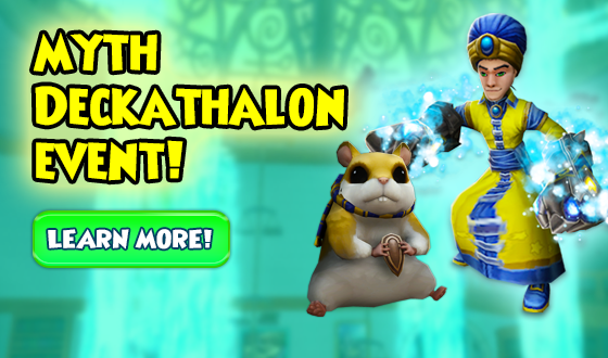 Wizard101's tweet photo. Don’t myth out! ✨

Now through 11/16, battle your way through the Myth Deckathalon tower to test your TC-slinging skills, rise up the leaderboard ranks, and win exclusive prizes like the Myth Class Pet! https://t.co/iX0wvBM1p0 #Wizard101 https://t.co/R8AvThrB3V