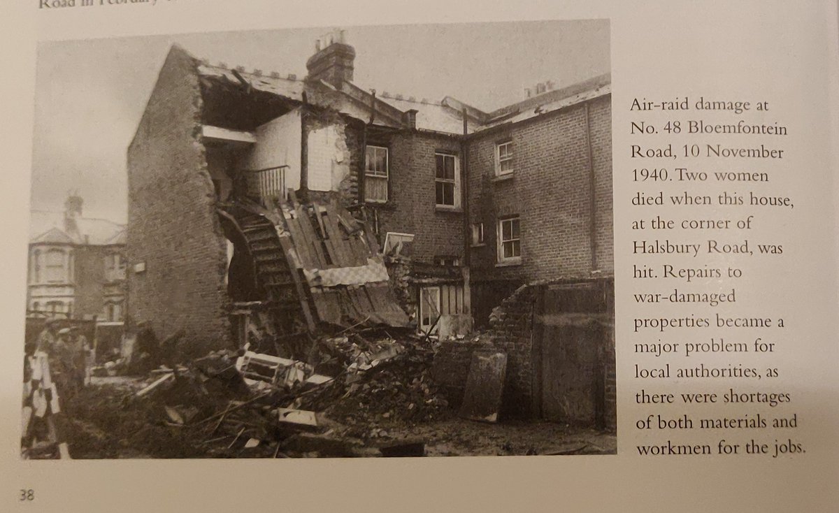 Two women died in this house on Bloemfontein Rd, in an air raid during The Blitz #OTD 80 years ago.
#LestWeForget