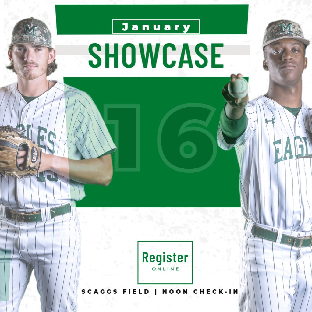 MCCEaglesBSB's tweet photo. Go ahead and mark your 🗓! 

• Winter Showcase = Saturday Jan. 16th
• Noon check-in
• $100 
• Register online (link below) PLEASE! 

#WIDEOPEN 🦅 https://t.co/j3uixiJue3