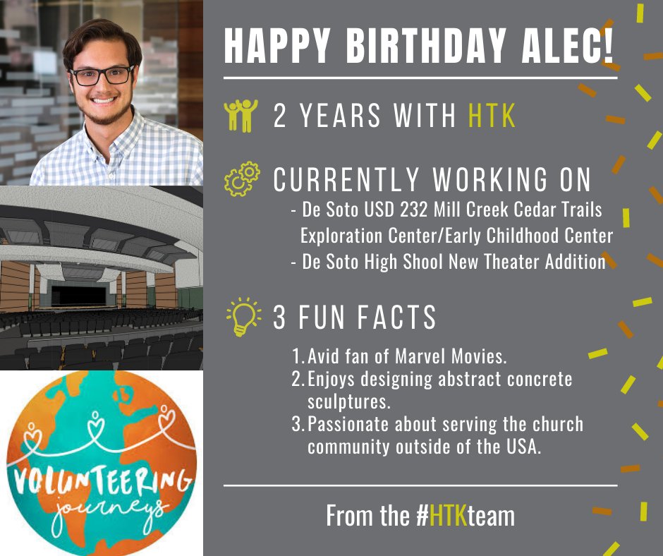 Happy Birthday, Alec!! 🥳😊#HTKArchitects #HTKTeam #HTKculture #HappyBirthday 
To learn more about Alec, go to htkarchitects.net/employees/alec…