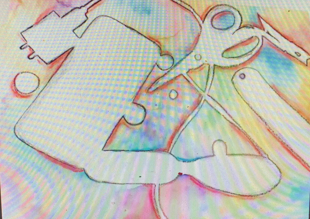 KeeleeAhlgren's tweet photo. More 1st quarter 6th grade artists created these beautiful negative space still life masterpieces. @CenturyWildcats #osd135 #wildcatstrong https://t.co/Gbl9wtWhUv