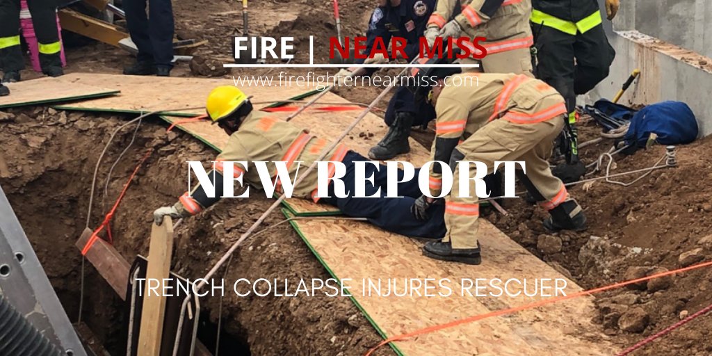 FFNearMiss's tweet photo. A secondary collapse during a trench rescue engulfs one firefighter. 

https://t.co/jqFyd4xygm https://t.co/2vRsPKLT8u