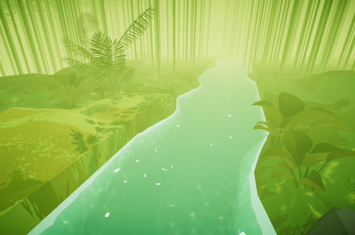 I repurposed a water shader I made for my fountain, and added a water quad inside the pit. To break up the edges and make the ground less flat, I placed some rocks with the same grass texture as my ground.