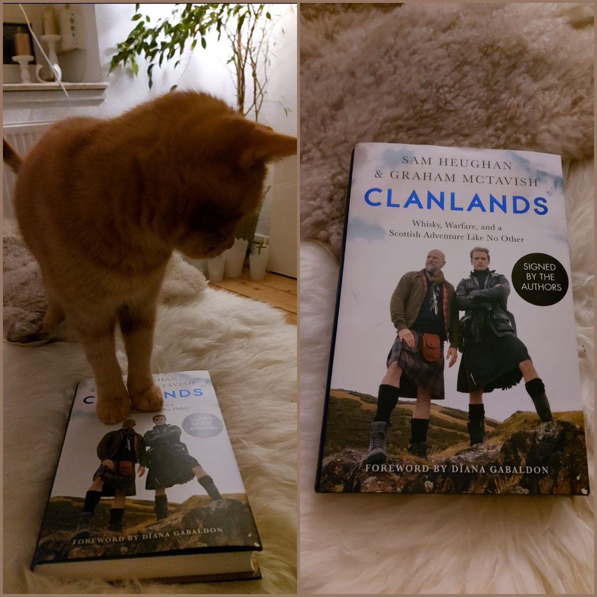 After finishing the audio book yesterday, my #Clanlands book has just arrived today. For some unknown reasons my cat wasn't as excited as I 🤔
<a href="/SamHeughan/">Sam Heughan</a> <a href="/grahammctavish/">.</a> <a href="/Writer_DG/">Diana Gabaldon</a>