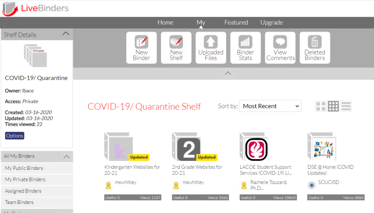 LiveBinders's tweet photo. Need to save a #LiveBinder to view later? Save it to a shelf to view it at a later time.
Learn how to add binders to shelves here: https://t.co/PjDVMtpbvY https://t.co/CT6KkVm8mn