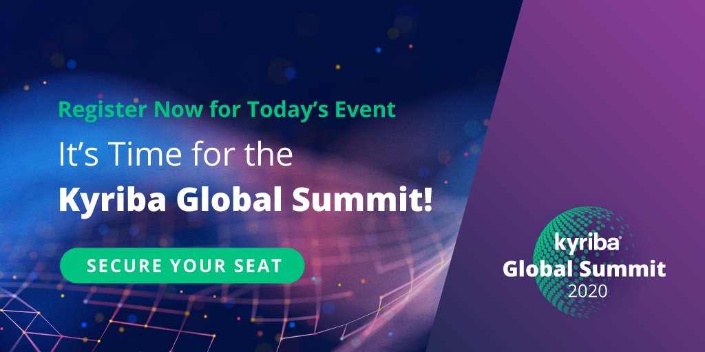 kyribacorp's tweet photo. We're down to the final 30 minutes before we officially start #KyribaGlobalSummit. Be sure to ask questions while you sit back & enioy hearing insights from top industry leaders. See you there: https://t.co/D39kVqtPRX
#IT #Finance #ERP #ActiveLiquidity #SupplyChainFinance #FX https://t.co/803ymtG3s5