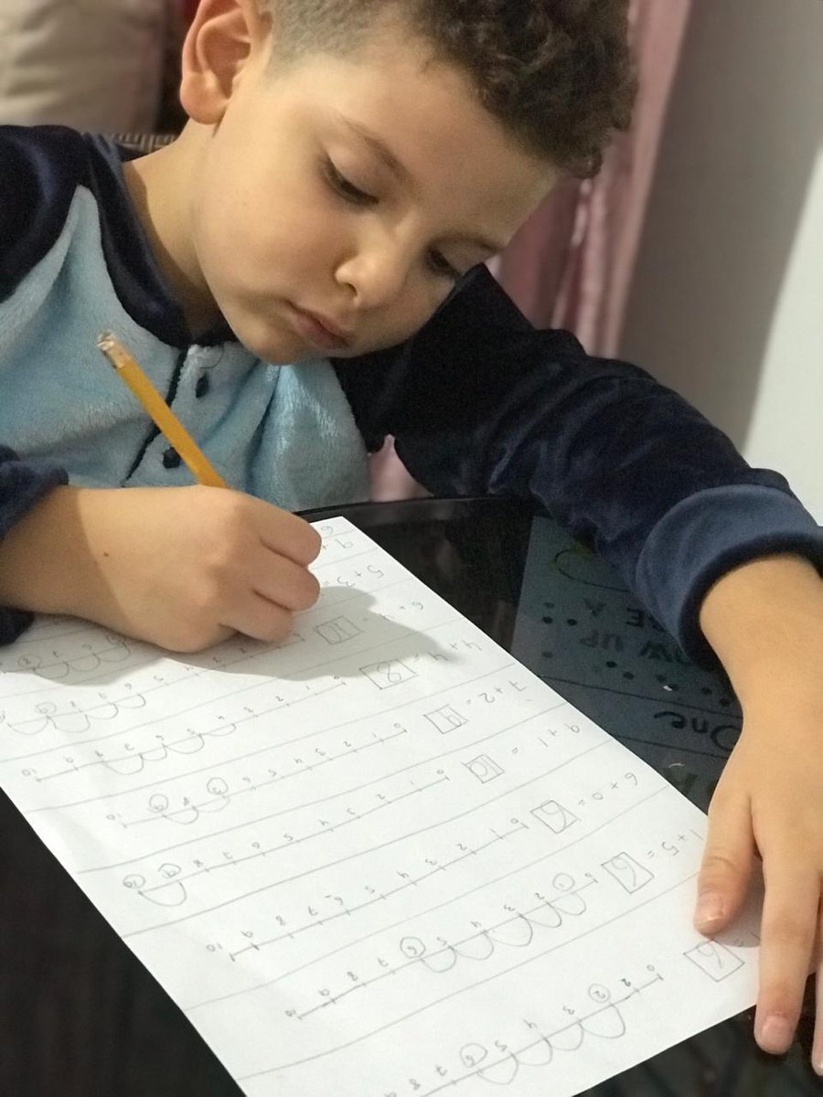 @DawhaHighSchool
My sweet learners lea and Ahmad are adding numbers to 10 using the number line strategy