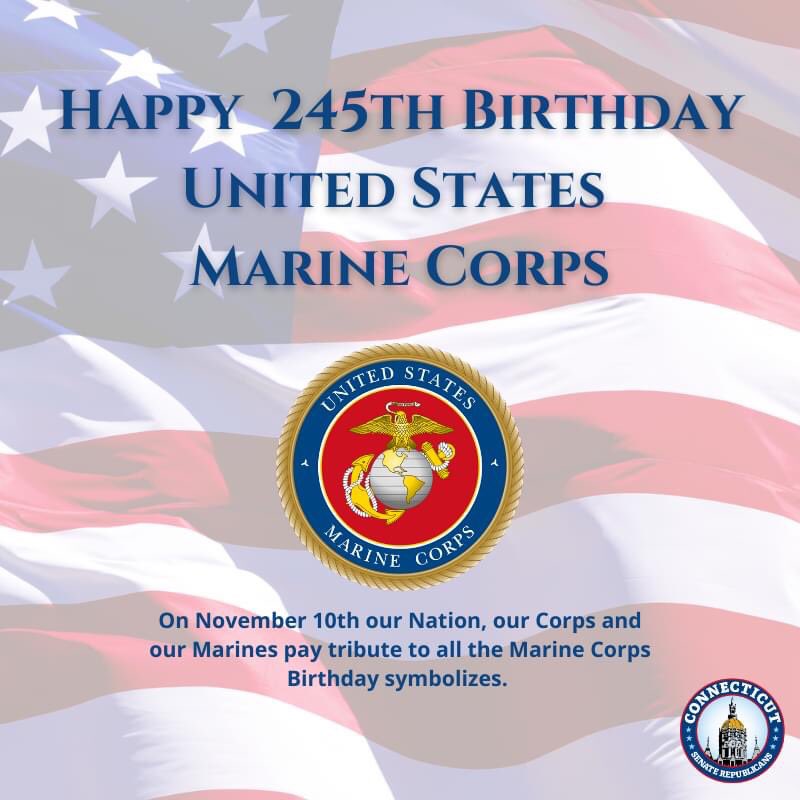Happy 245th birthday to the U.S. Marine Corps! Thank you to all U.S. Marines for their service and sacrifice for our nation. We are forever grateful for the brave men and women who fight for our freedoms every day. #SemperFi @USMC 🇺🇸