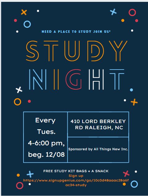 Join us for study nights! Free study kits and a snack are included. Open to all out of home placement, kinship families and foster families. signupgenius.com/go/10C0D48AAAC…
