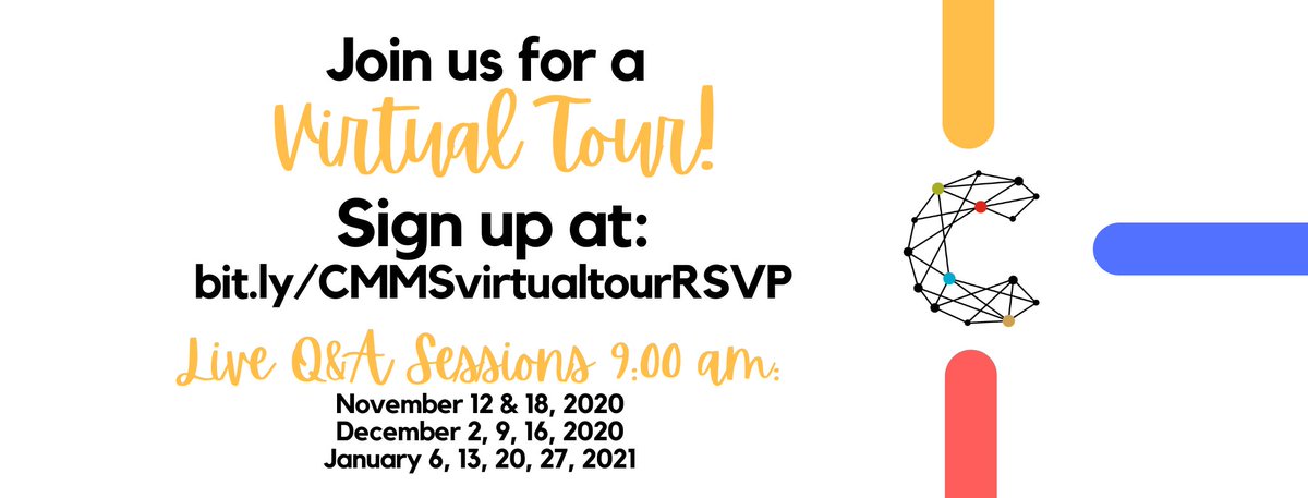 Are you looking to learn more about our great school?! If you or someone you know is interested in attending CMMS for the 2021-2022 school year, share this info! Sign up for a Virtual Tour at bit.ly/CMMSvirtualtou…