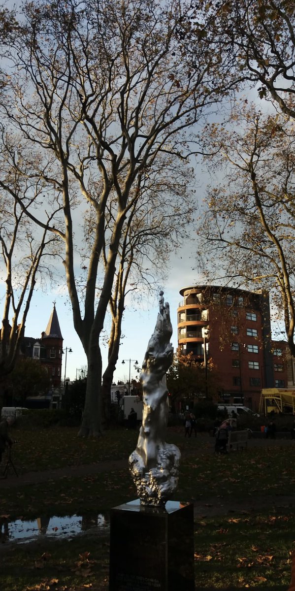 Anyway, I felt sad and confused about the public reaction, and sad about my own confusion, so I went to see the statue with my own eyes, and found this completely beautiful sculpture in the setting sun, surrounded by such life and bursting conversation.