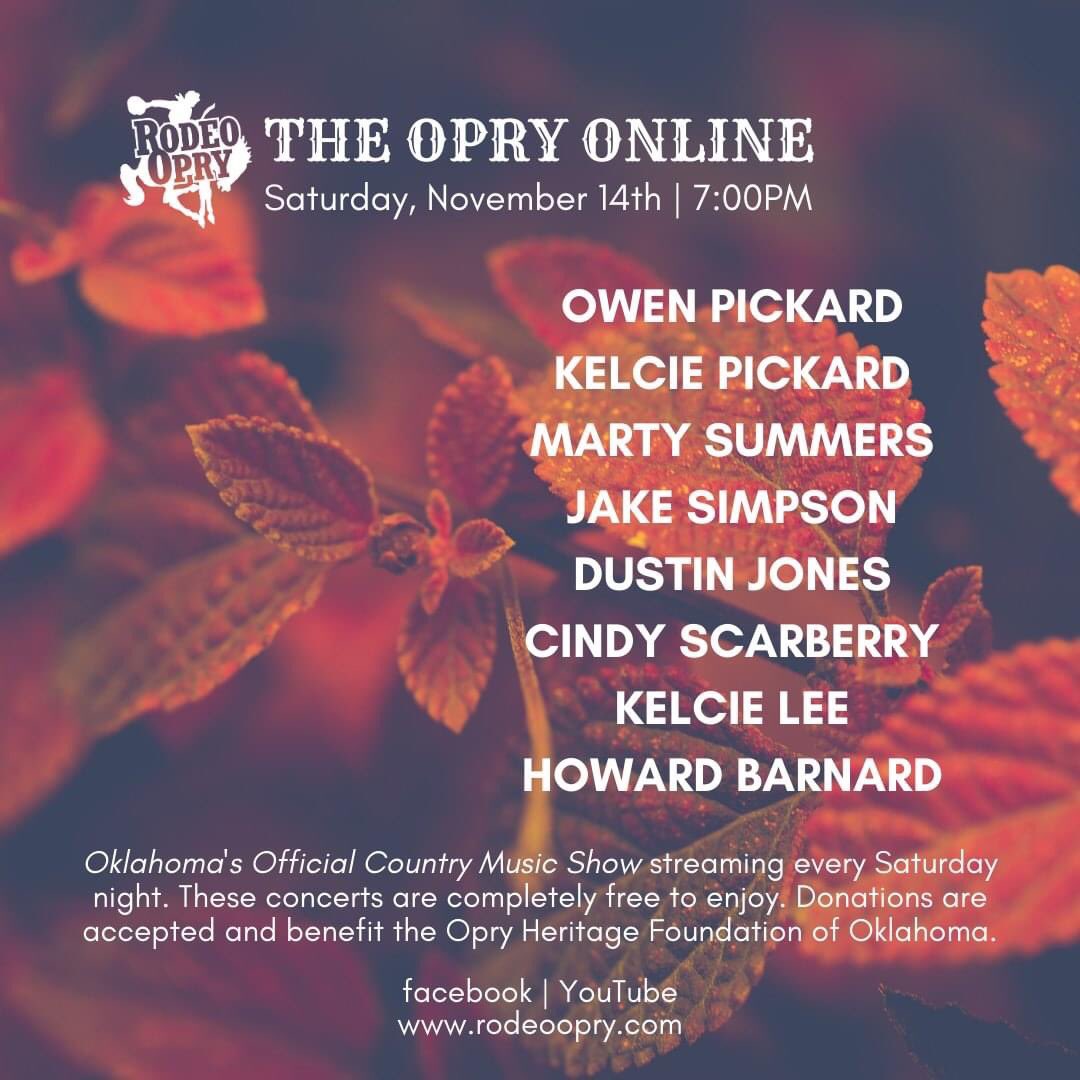 OklahomaOpry's tweet photo. We’re back this Saturday with a SPECTACULAR show that you won’t want to miss!
#rodeoopry #okc #livemusic #livestream #OklahomaCity https://t.co/G4gHqTFa7G