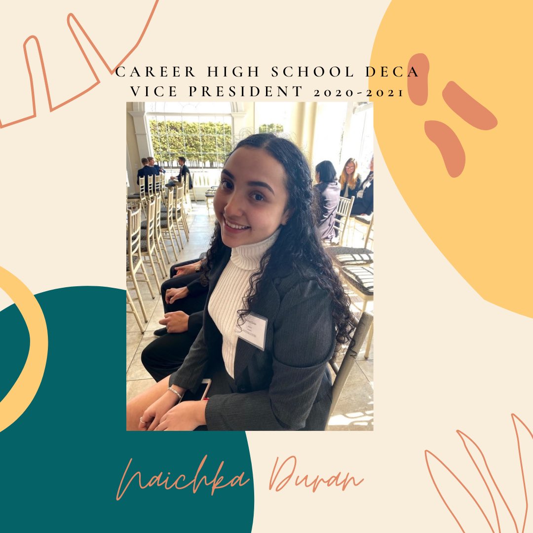 CareerDeca's tweet photo. Meet Naichka Duran, Vice President of Career DECA 2020-2021. https://t.co/hjXBg4KN3H