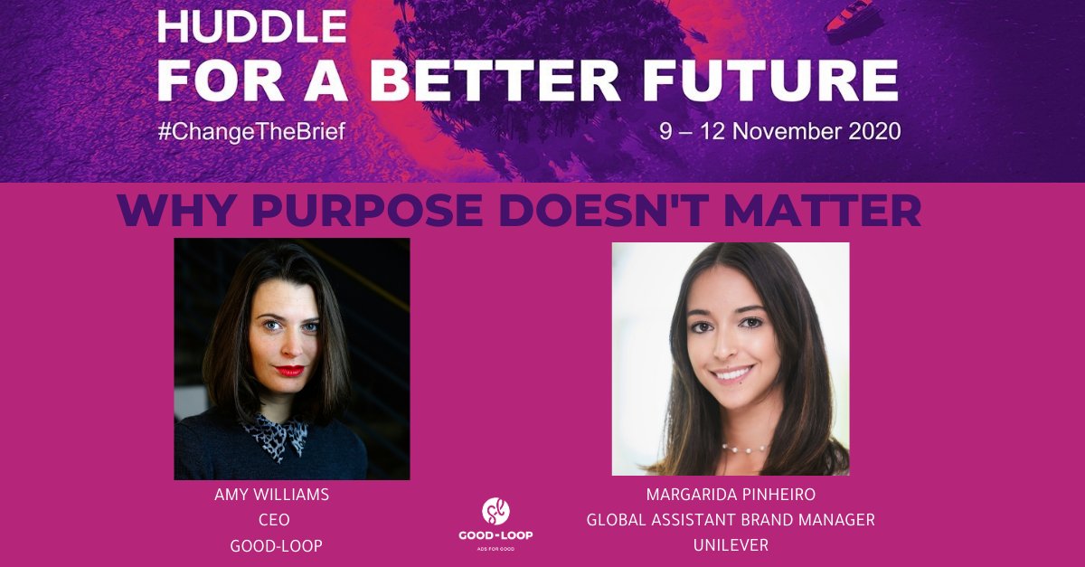 GoodLoopHQ's tweet photo. It's @mindshare_uk #MSHuddle all week &amp; we're excited to be hosting a session tomorrow! Join @ala_swimmily &amp; Margarida Vizeu Pinheiro at 12pm to learn Why Purpose Doesn't Matter! https://t.co/Sa3Vef5ItN