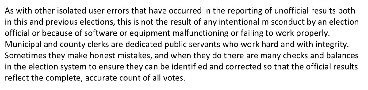 The Michigan secretary of state's office called the issues "isolated user errors" that didn't affect the actual counting of ballots and that were fixed before another layer of checks designed specifically to catch such mistakes. The full statement:  https://www.michigan.gov/documents/sos/Antrim_Fact_Check_707197_7.pdf