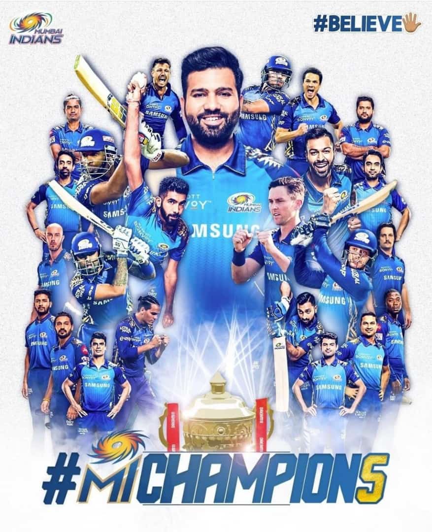 DChakaravathi's tweet photo. Congrats MI for ur 5 title .....@mipaltan https://t.co/j36dKaEXjH