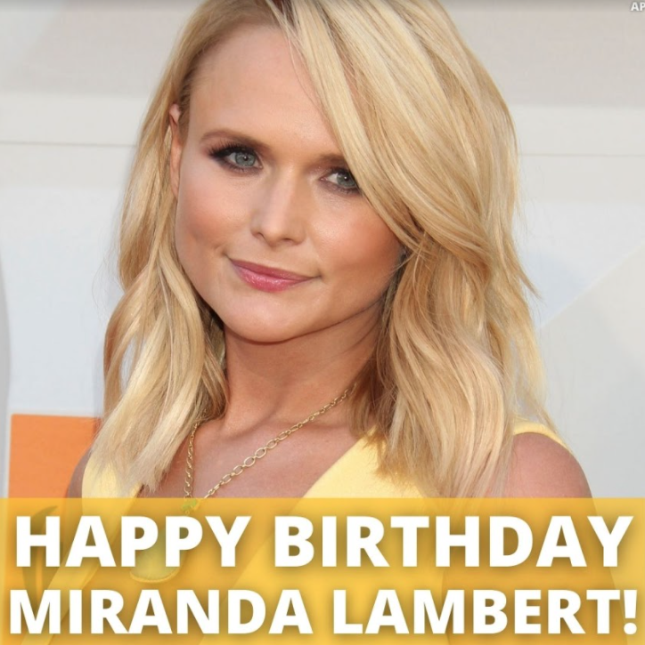 Happy Birthday Miranda Lambert!

The country singer is celebrating her 37th birthday today. 