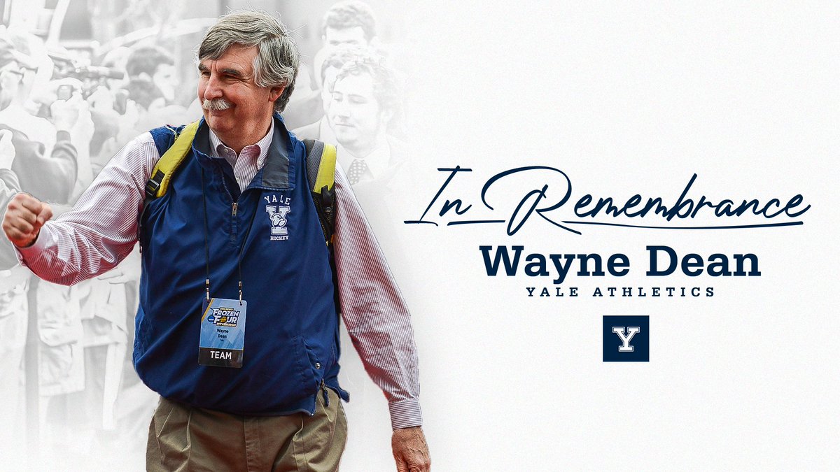 Yale Athletics Mourns the Passing of Longtime Administrator, Wayne Dean. 

Our deepest sympathies to the Dean family. Wayne served the Bulldogs since 1986 and retired this past July.

College hockey community remembers "Deaner" ➡️  bit.ly/3eN1Lwz