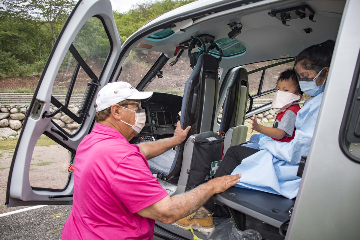 Four year old Jorge, one of the foster children in HOL's care at our Village of Transformation, returns to campus after being flown to Guatemala City for treatment of a broken arm. He's been through a lot and is one brave soldier!