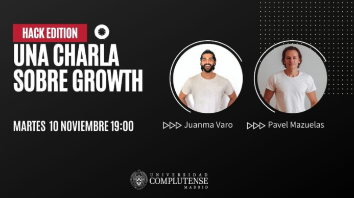 Apunto de empezar la charla sobre #Growth impartida por estos cracks <a href="/Pavelmaz/">Pavel Mazuelas</a> <a href="/anticomodo/">Juanma Varo</a> 👏