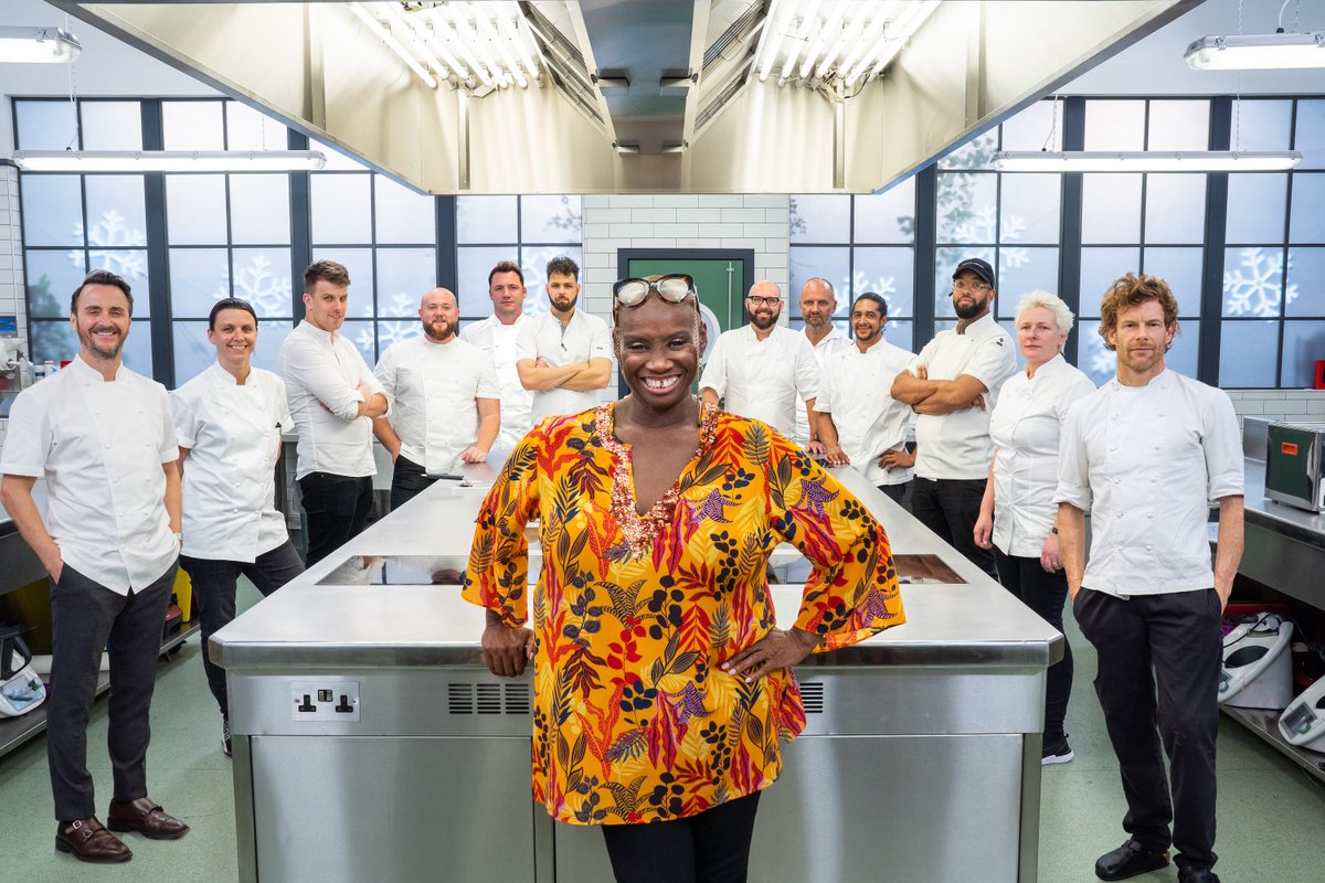 Coming soon to @bbctwo #greatbritishchristmasmenu, a feast to say thank you to our key workers. The greats of the GBM kitchen, all previous winners, some even veteran judges are coming back to compete! All competing for a place on a 6 course boxed banquet. Presented by @andisn16
