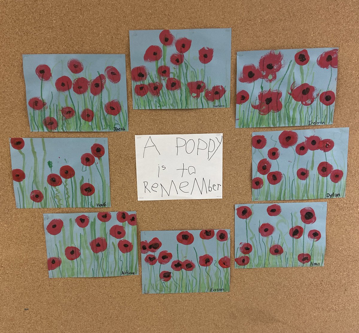Beautiful poppy fields made at our art centre this morning in kindergarten! <a href="/MrsHickey3/">Kelly Hickey</a> <a href="/SettlersGreenPS/">Settler's Green PS</a>