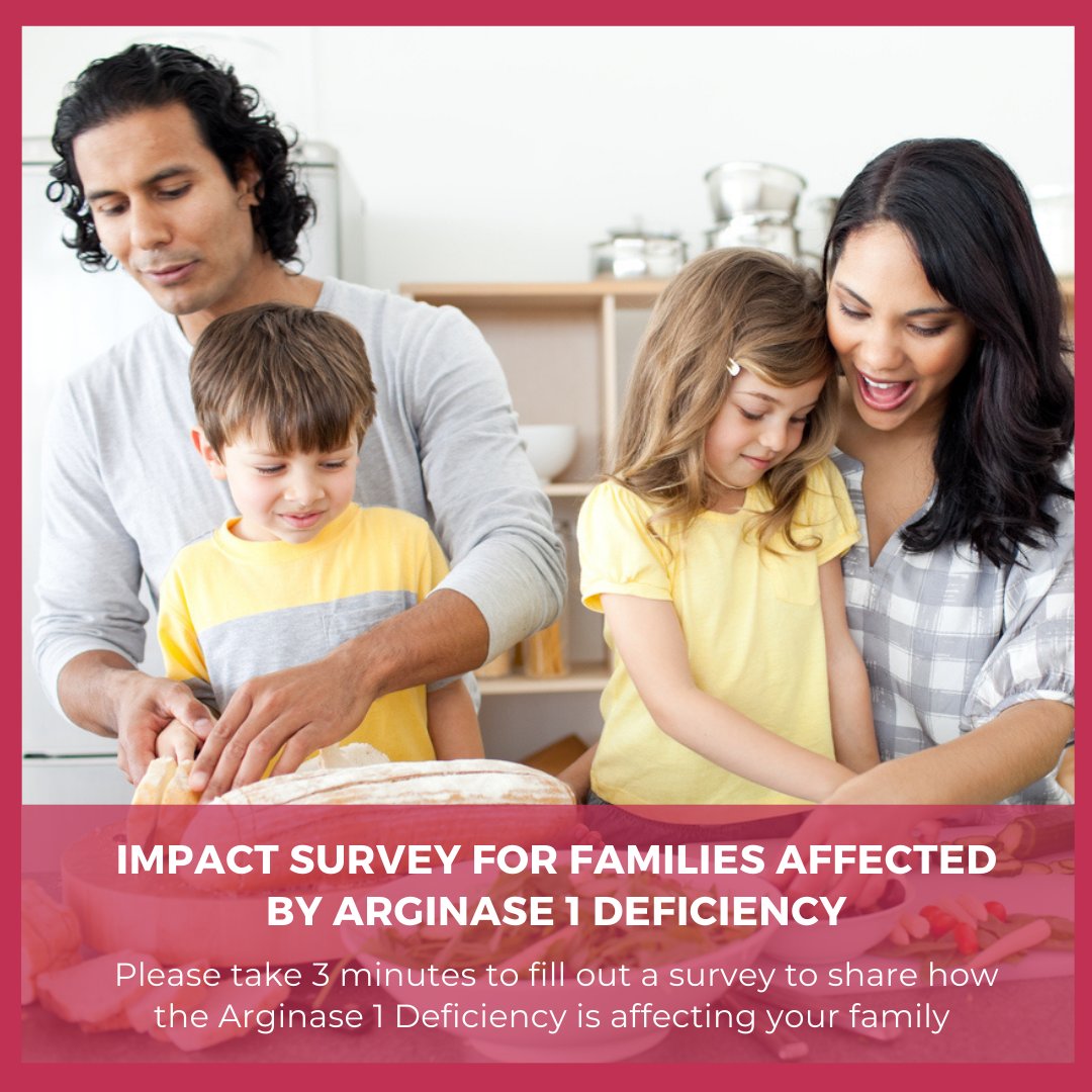 aegleabio's tweet photo. Is your family impacted by Arginase 1 Deficiency? We'd like to understand the impact of ARG1-D on you and your loved ones. You can share your experiences with us through this short survey: https://t.co/DJ4U5d12id https://t.co/4pFum11XgW