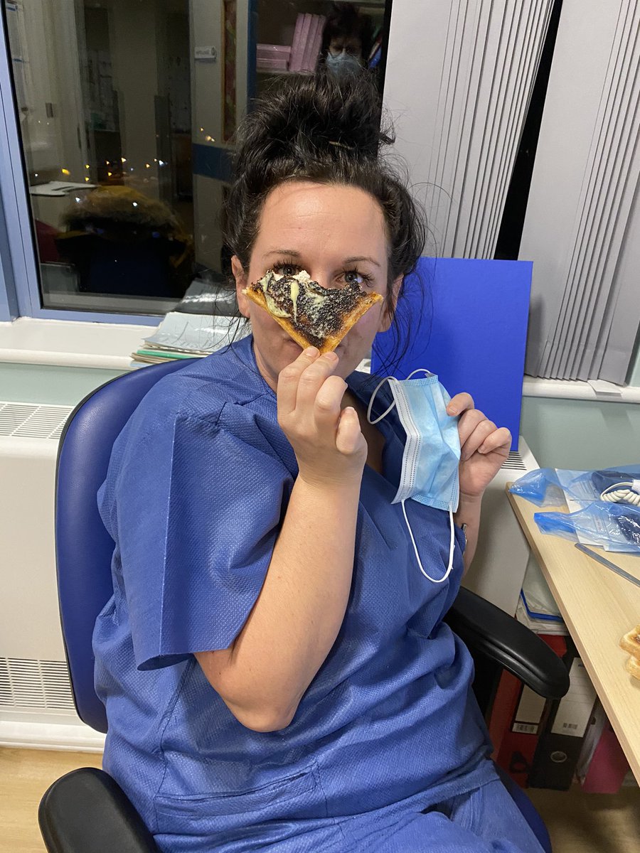 StrokePhb's tweet photo. What a day ! She may be good but she can’t make toast ! Enjoy your lunch  Sr Teft  ,  6pm is better late than never ! 💜@LyndseyTeft https://t.co/MZ13biPoeh